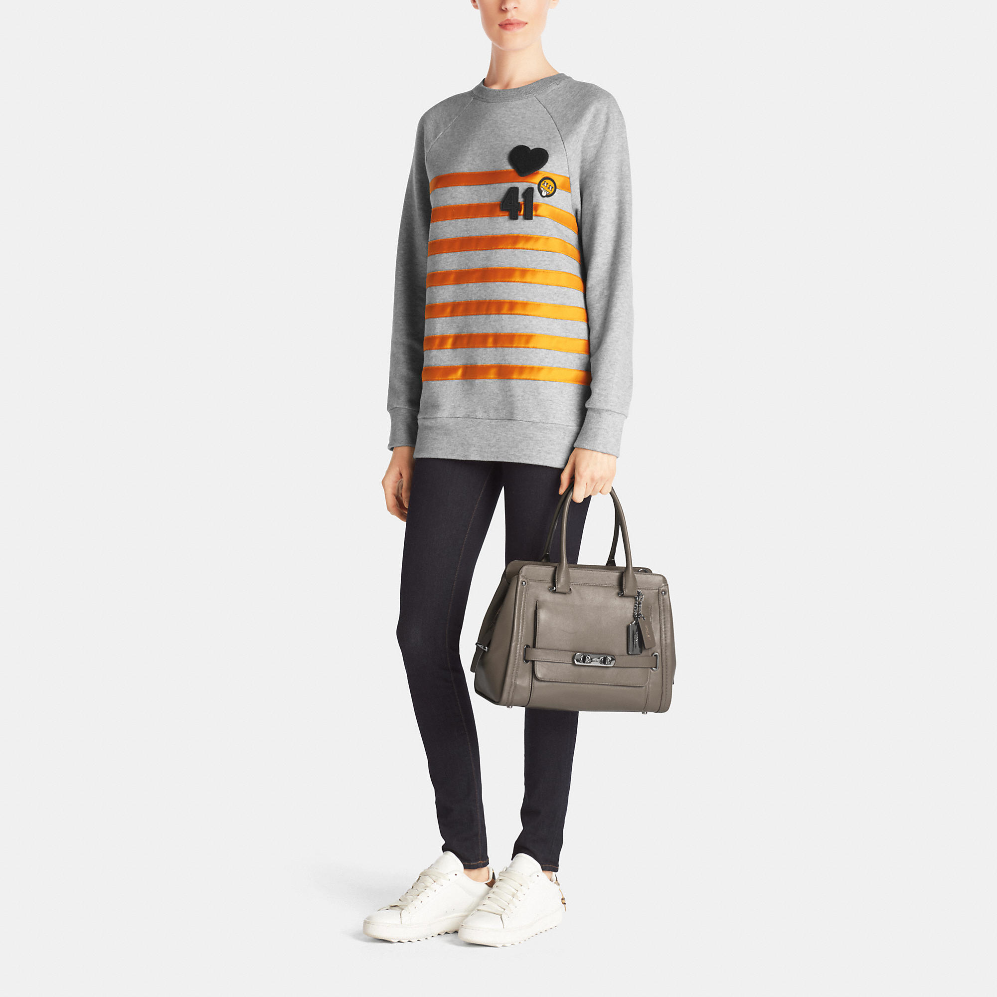 New Leather Coach Swagger Frame Satchel In Calf Leather New Leather Coach Swagger Frame Satchel In Calf Leather